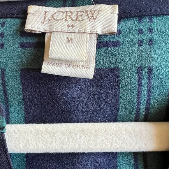 J CREW Plaid Blouse size M - Picture 3 of 6